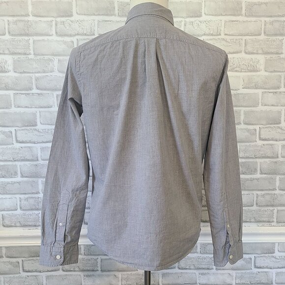Vintage Abercrombie & Fitch Chambray Blue Button Up Mens Shirt Casual Preppy M - Picture 4 of 8